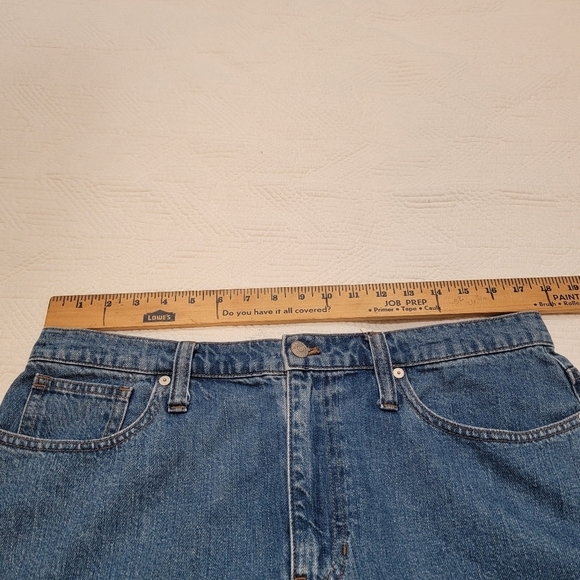 Madewell Denim A-Line Mini Skirt: Pieced Edition Women's Size 32 Size 14 - Picture 12 of 15